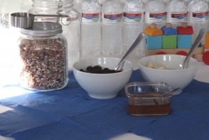 The granola making its appearance for our "Yogurt Bar" at Max's 2nd birthday party!