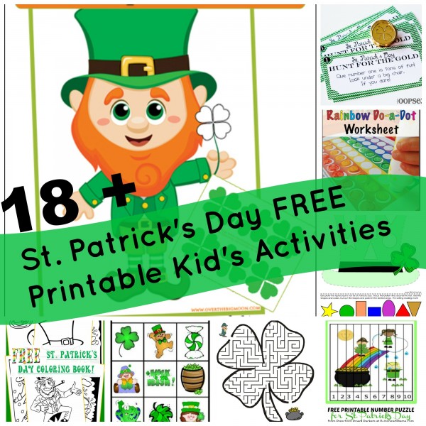 18 + St. Patrick’s Day {FREE PRINTABLE} Kid’s Activities! | Milk ...